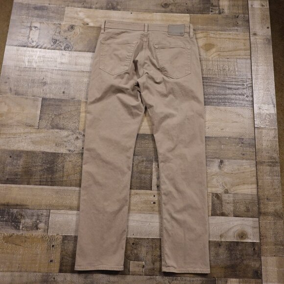 AG Adriano Goldschmied Everett Slim Straight Jeans Men’s 33x32 Khaki Stretch - Picture 11 of 14